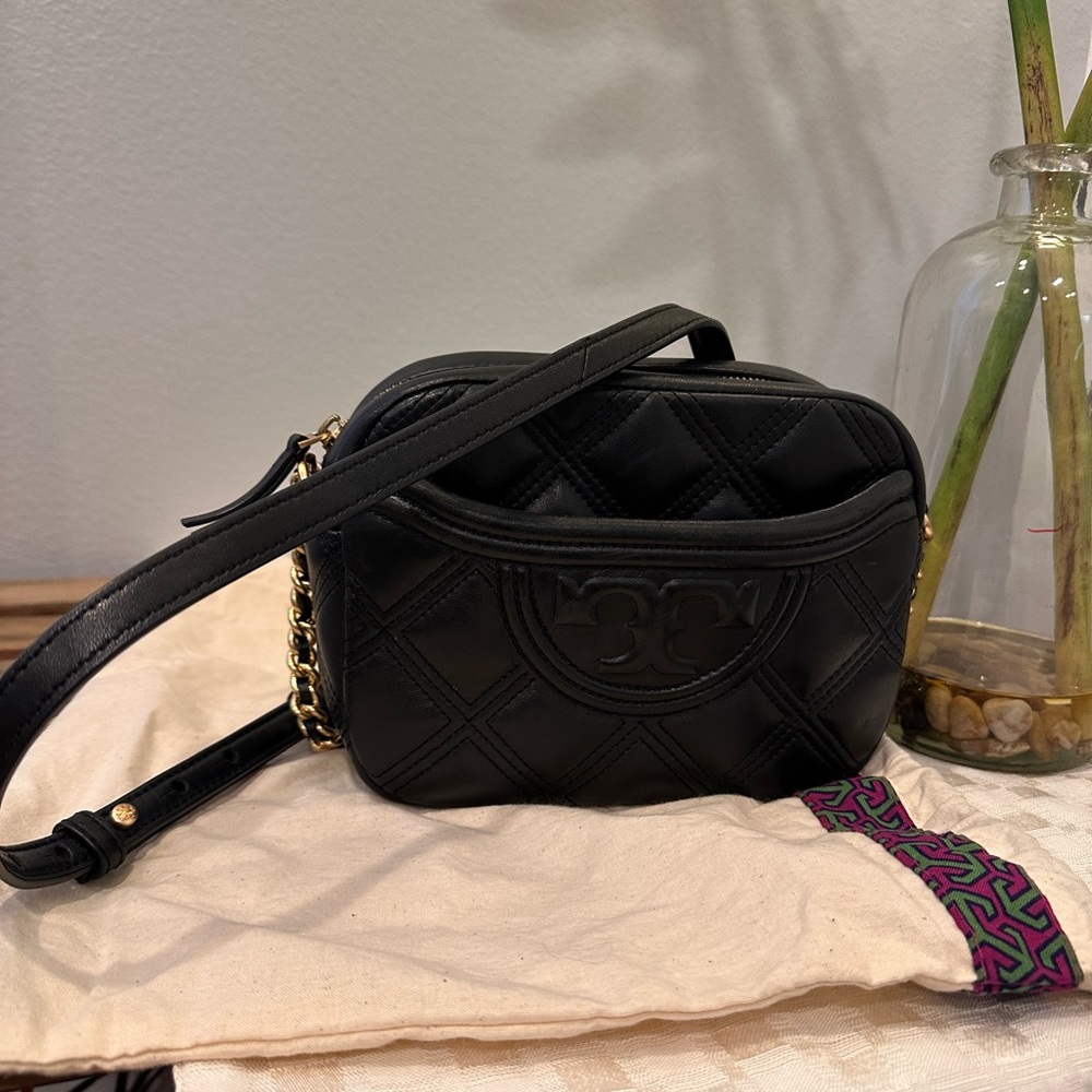 Tory Burch Black Fleming Soft Camera Bag